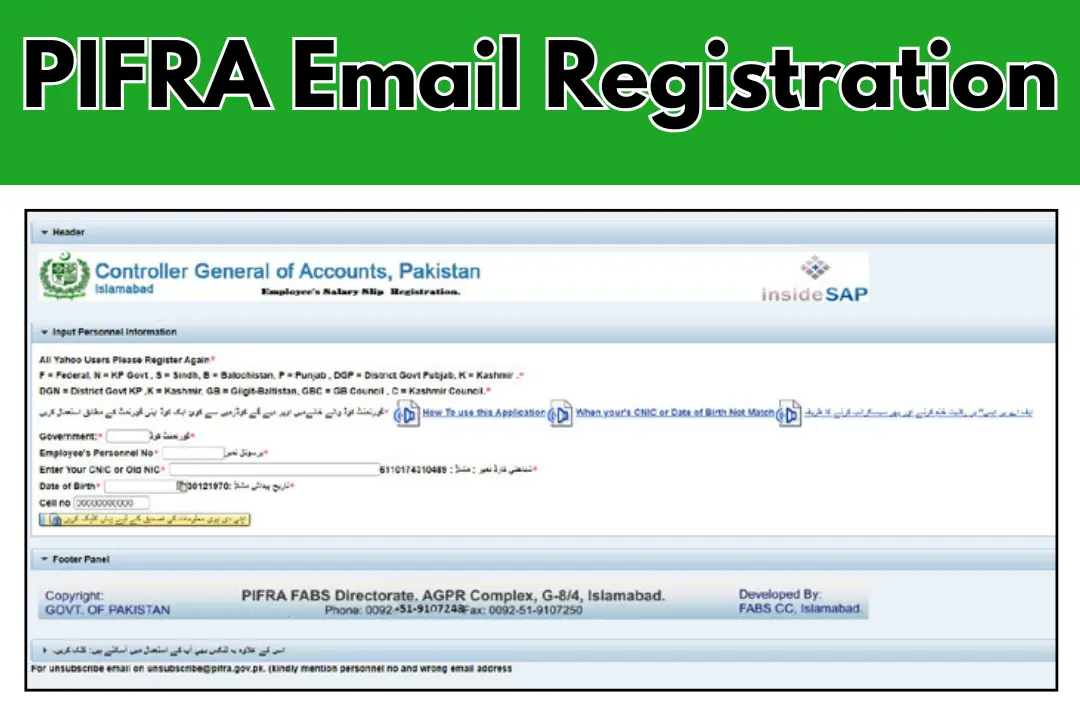 PIFRA Email Registration