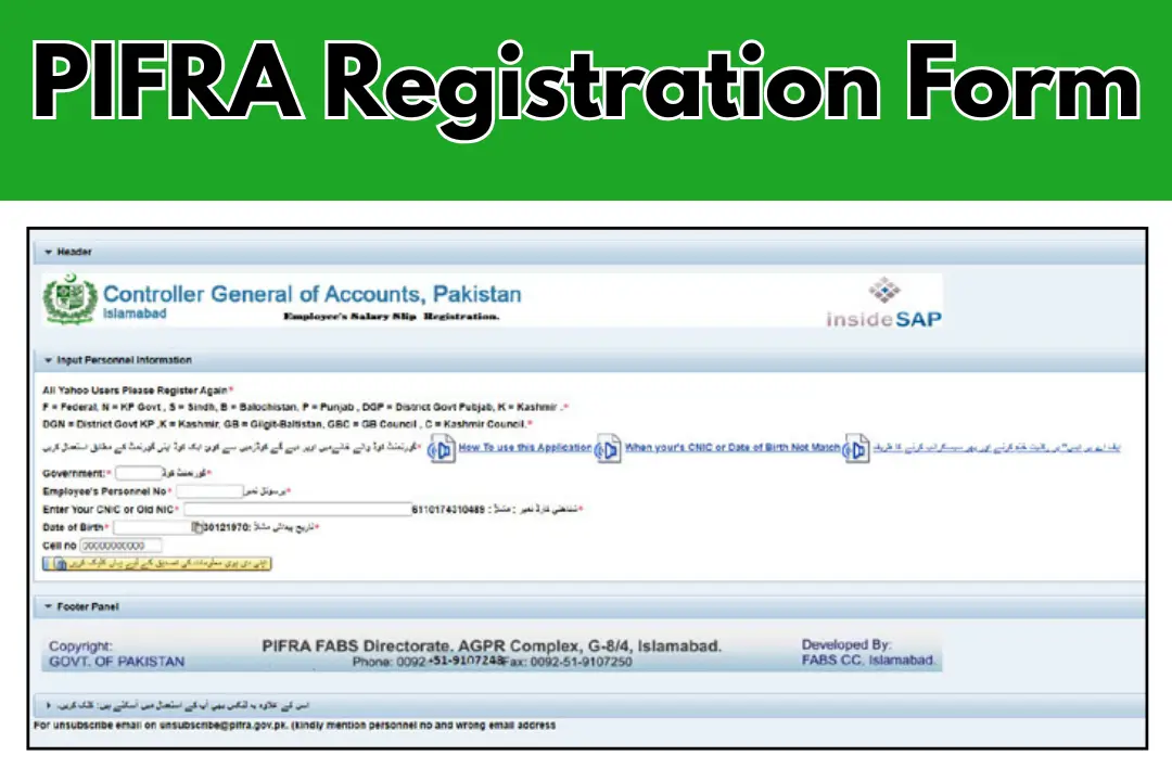 PIFRA Registration Form